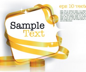 Set of Frame with ribbon vector graphics 03