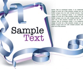 Set of Frame with ribbon vector graphics 05