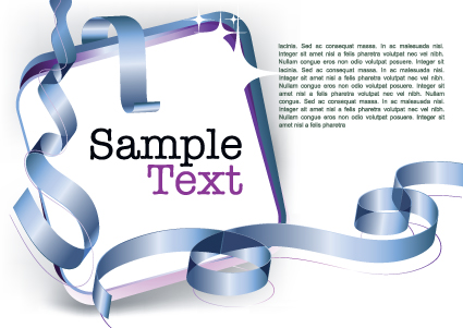 Set of Frame with ribbon vector graphics 05