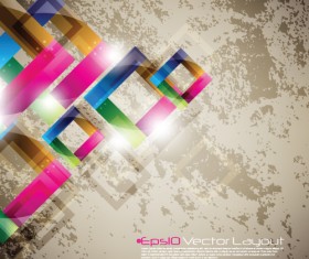 Colored Geometric shapes vector backgrounds 01