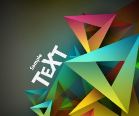 Colored Geometric shapes vector backgrounds 02