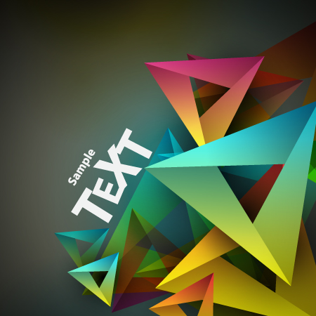 Colored Geometric shapes vector backgrounds 02