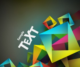 Colored Geometric shapes vector backgrounds 03