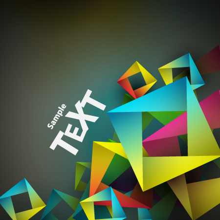 Colored Geometric shapes vector backgrounds 03