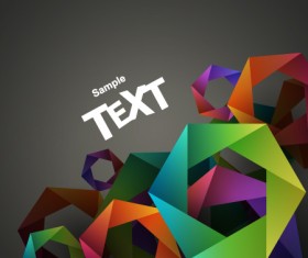 Colored Geometric shapes vector backgrounds 05