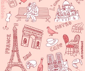 Hand drawn Valentine Decoration vector Illustration 03