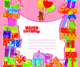 Happy Birthday Gift Cards design vector 02