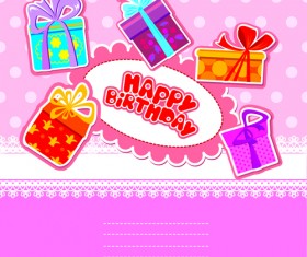 Happy Birthday Gift Cards design vector 03
