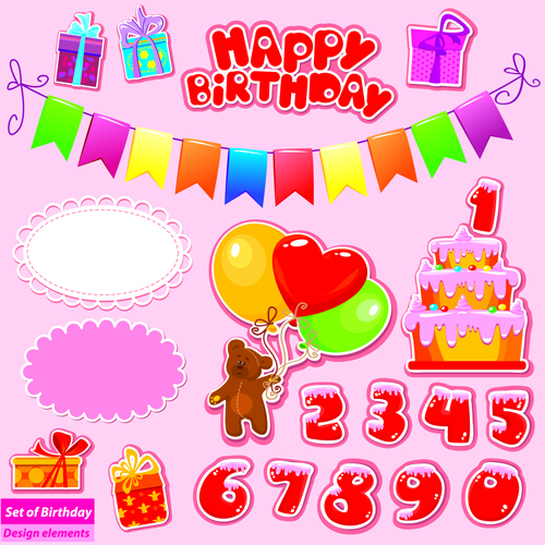 Gradient gift voucher design happy birthday card Vector Image