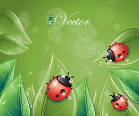 Vivid Insects design element vector 01