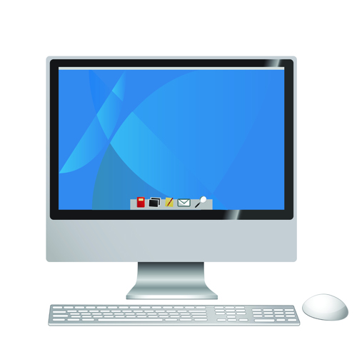 Different LCD monitor design vector 02