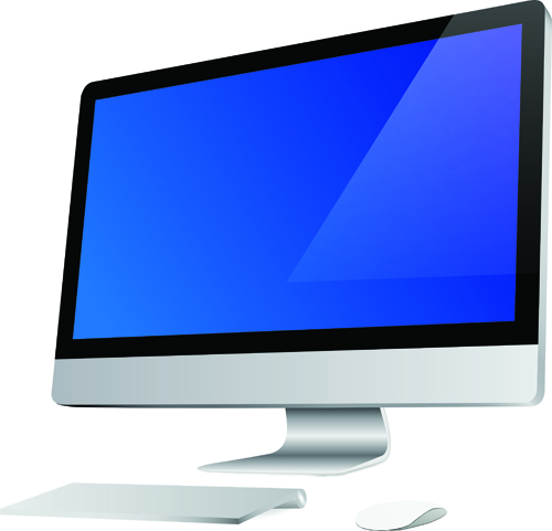 Different LCD monitor design vector 03