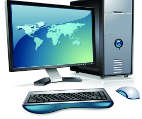 Different LCD monitor design vector 04