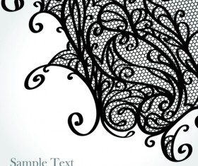 Black Lace Backgrounds vector material 01