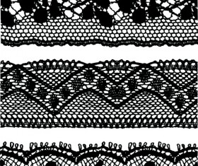Black Lace Backgrounds vector material 04