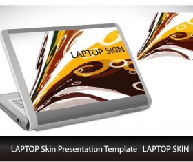 Abstract Laptop sticker vector material 02