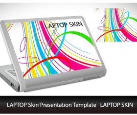 Abstract Laptop sticker vector material 03