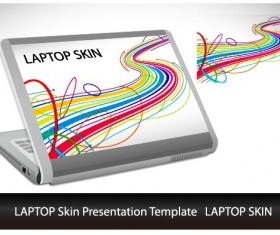 Abstract Laptop sticker vector material 04