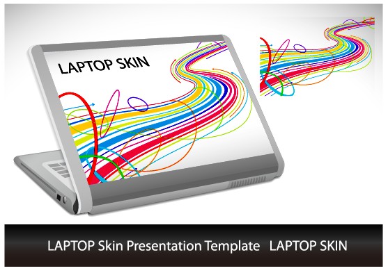 Abstract Laptop sticker vector material 04