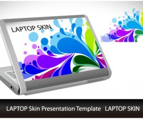 Abstract Laptop sticker vector material 05