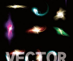 Light smoke effects design vector 01