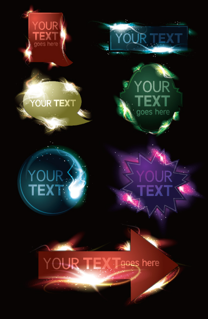 Light labels for you text vector