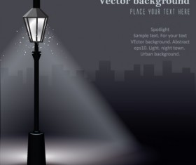 Set of Lighting on the street design vector 02