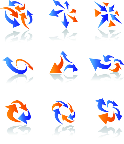 Vector Logo of abstract arrow design elements 01