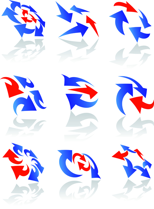 Vector Logo of abstract arrow design elements 02