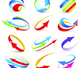 Vector Logo of abstract arrow design elements 04