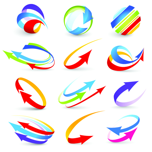Vector Logo of abstract arrow design elements 04