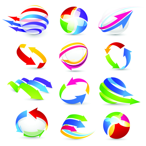 Vector Logo of abstract arrow design elements 06