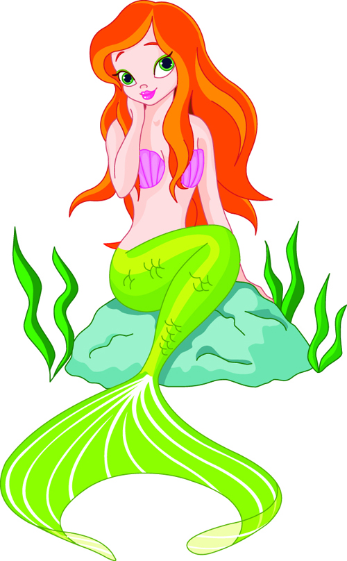 Mermaid vector graphics 01