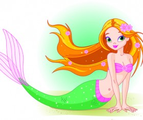 Mermaid vector graphics 02