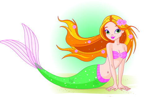 Mermaid vector graphics 02