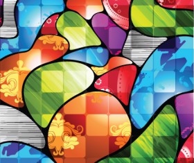 Multicolour elements vector backgrounds graphics01