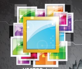 Multicolour elements vector backgrounds graphics03