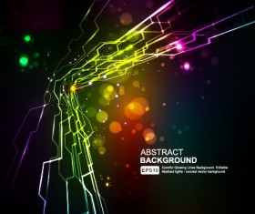 Elements of Neon abstract vector backgrounds 01