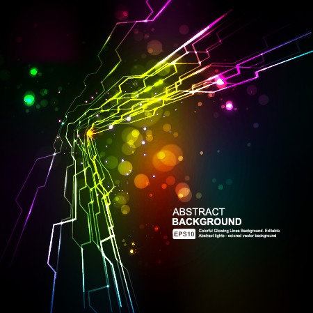 Elements of Neon abstract vector backgrounds 01