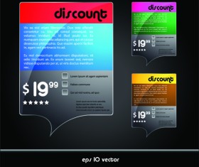 Online Store Discount labels vector 01