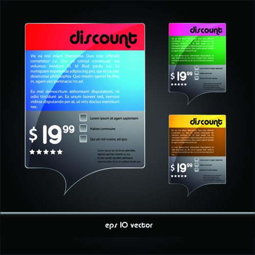 Online Store Discount labels vector 01