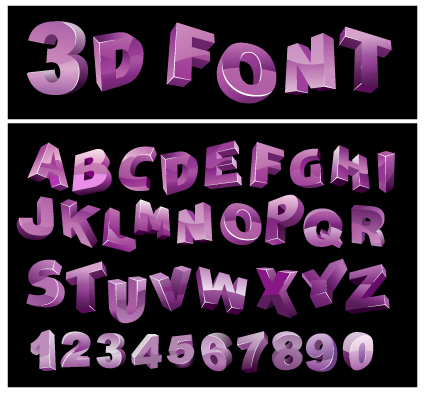 Cute Original alphabet set vector 01