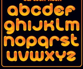 Cute Original alphabet set vector 03