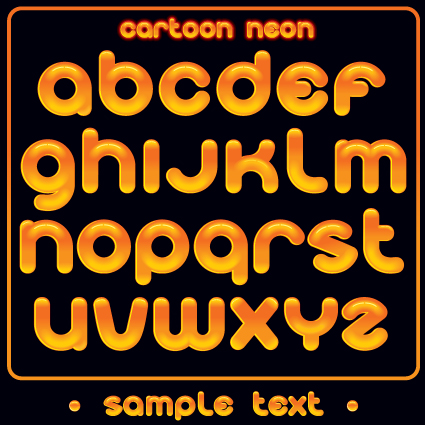 Cute Original alphabet set vector 03