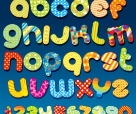 Cute Original alphabet set vector 04