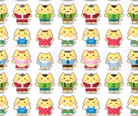 Set of Paisley baby patterns vector 02