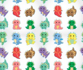 Set of Paisley baby patterns vector 04