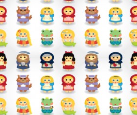 Set of Paisley baby patterns vector 05