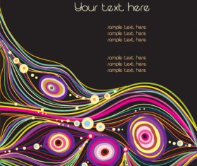 Vector set of Peacock feather background art 05