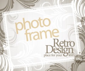 Vintage Photoframe design vector material 01